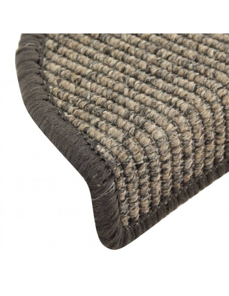 Tappeti Adesivi per Scale 15 pz 56x17x3 cm Beige e Grigio