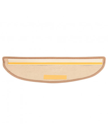 Tappeti Adesivi per Scale 15 pz 56x17x3 cm Nocciola