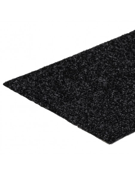 Tappeti Adesivi Rettangolari per Scale 15 pz 76x20 cm Neri