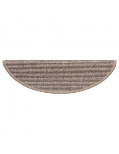 Tappeti Adesivi Scale 15 pz 56x17x3 cm Beige Scuro