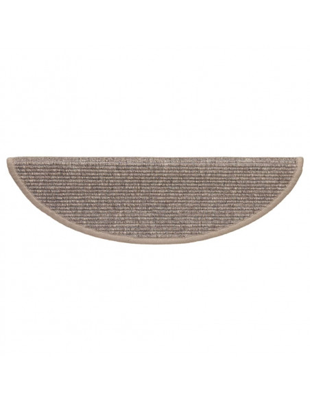 Tappeti Adesivi Scale 15 pz 56x17x3 cm Beige Scuro