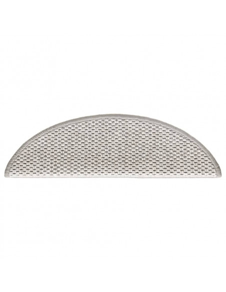 Tappeti Adesivi Scale Aspetto Sisal 15 pz 56x17x3 cm Beige