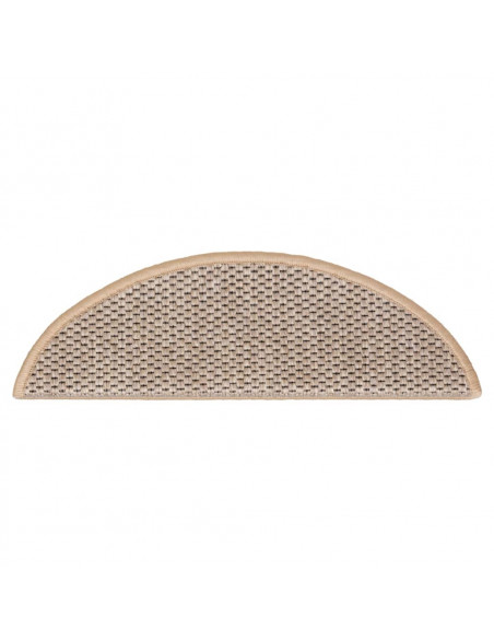 Tappeti Adesivi Scale Aspetto Sisal 15pz 56x17x3cm Beige Chiaro