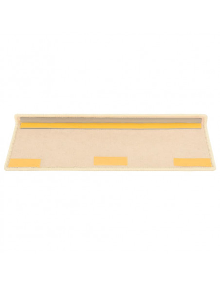 Tappeti Adesivi Scale Aspetto Sisal 15pz 65x21x4cm Beige Chiaro