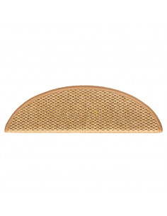 Tappeti Autoadesivi Scale Aspetto Sisal 15 pz 56x17x3 cm