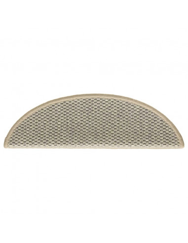 Tappeti Autoadesivi Scale Aspetto Sisal 15 pz 56x17x3cm Grigi