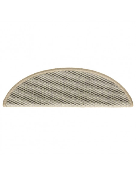 Tappeti Autoadesivi Scale Aspetto Sisal 15 pz 56x17x3cm Grigi