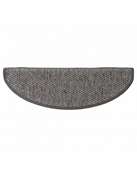 Tappeti Autoadesivi Scale Aspetto Sisal 15 pz 65x21x4 Antracite