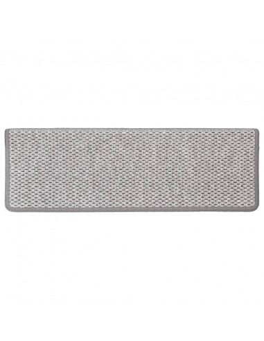 Tappeti Autoadesivi Scale Aspetto Sisal 15 pz 65x21x4 cm Beige