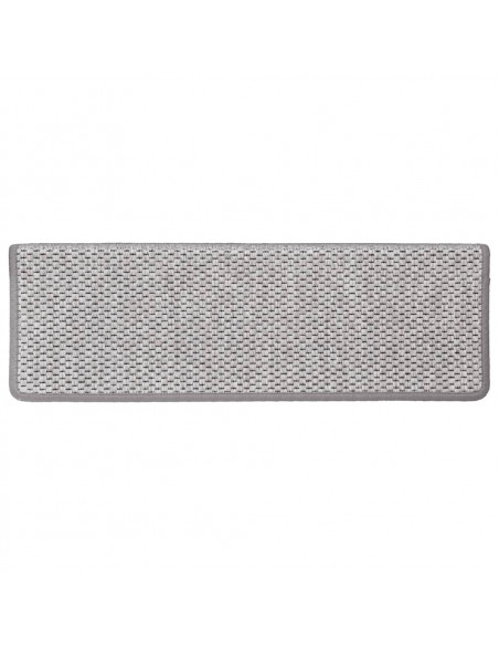 Tappeti Autoadesivi Scale Aspetto Sisal 15 pz 65x21x4 cm Beige