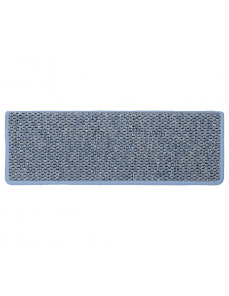 Tappeti Autoadesivi Scale Aspetto Sisal 15 pz 65x21x4 cm Blu