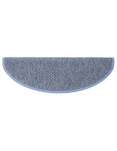 Tappeti Autoadesivi Scale Aspetto Sisal 15 pz 65x21x4 cm Blu