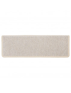 Tappeti Autoadesivi Scale Aspetto Sisal 15 pz 65x21x4 cm Crema