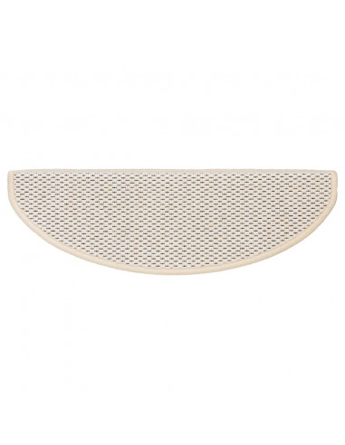 Tappeti Autoadesivi Scale Aspetto Sisal 15 pz 65x21x4 cm Crema