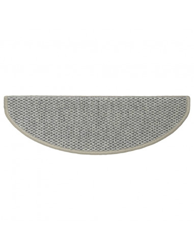 Tappeti Autoadesivi Scale Aspetto Sisal 15 pz 65x21x4 cm Grigi