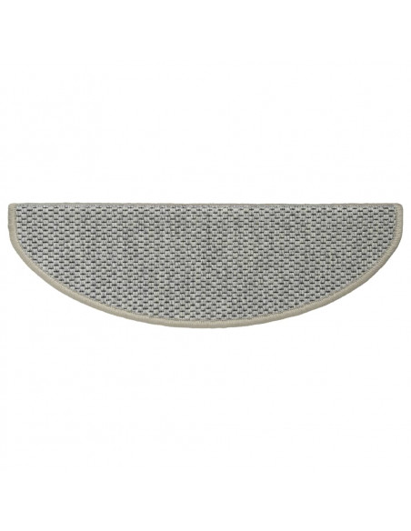 Tappeti Autoadesivi Scale Aspetto Sisal 15 pz 65x21x4 cm Grigi