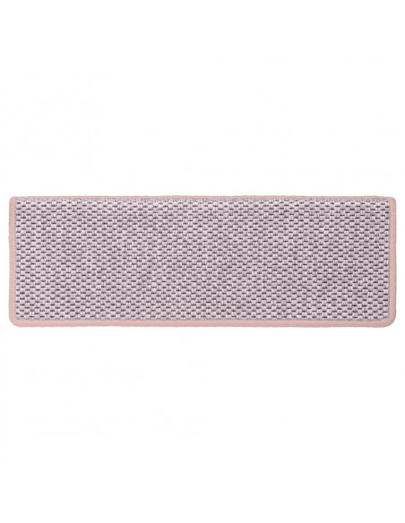 Tappeti Autoadesivi Scale Aspetto Sisal 15 pz 65x21x4 cm Rossi