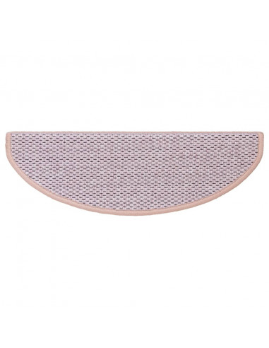 Tappeti Autoadesivi Scale Aspetto Sisal 15 pz 65x21x4 cm Rossi