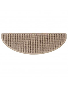 Tappeti Autoadesivi Scale Aspetto Sisal 15 pz 65x21x4 cm Sabbia