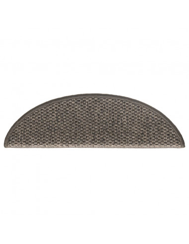 Tappeti Autoadesivi Scale Aspetto Sisal 15pz 56x17x3cm Argento