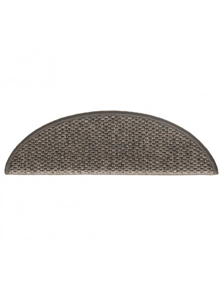 Tappeti Autoadesivi Scale Aspetto Sisal 15pz 56x17x3cm Argento