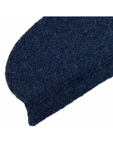 Tappetini per scale autoadesivi 10 pz 56x17x3 cm blu navy semicircolari