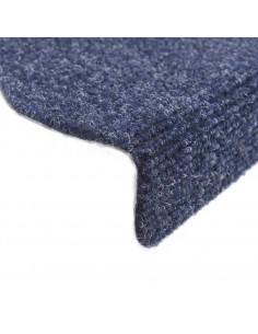 Tappetini Adesivi per Scale 5 pz 56x17x3 cm Blu Agugliati