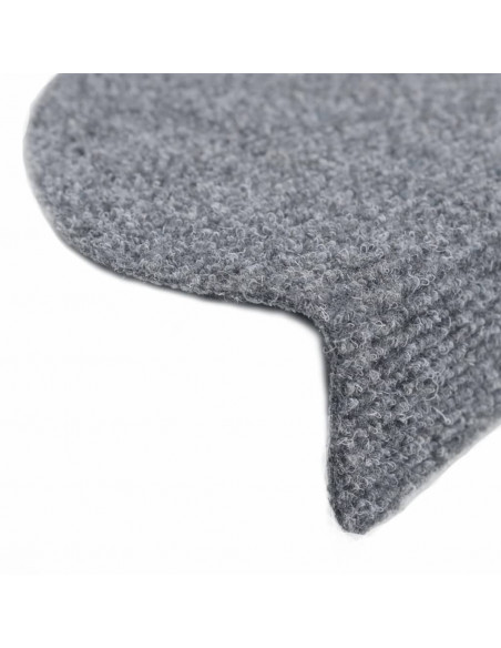 Tappetini Autoadesivi per Scale 15 pz 56x17x3 cm Grigio Chiaro