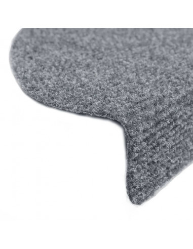 Tappetini Autoadesivi per Scale 15 pz 65x21x4 cm Grigio Chiaro