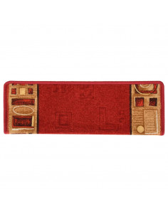 Tappetini Autoadesivi per Scale 15 pz 65x21x4 cm Rossi