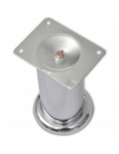 Piedini Rotondi per Divani 8 pz Cromati 120 mm