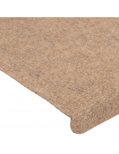 Tappetini Autoadesivi per Scale 15 pz 65x24,5x3,5 cm Beige