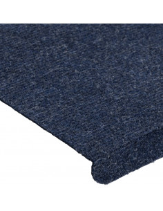 Tappetini Autoadesivi per Scale 15 pz 65x24,5x3,5 cm Blu