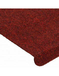 Tappetini Autoadesivi per Scale 15 pz 65x24,5x3,5 cm Rosso