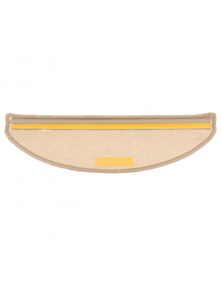 Tappetini Autoadesivi per Scale 15 pz Beige Scuro 65x21x4 cm