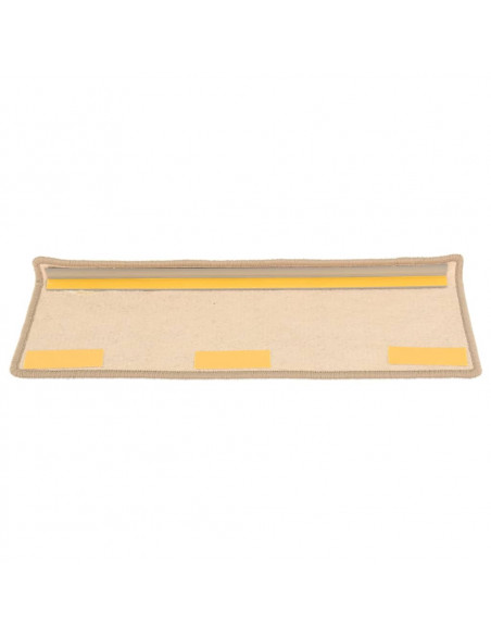 Tappetini Autoadesivi per Scale 15 pz Beige Scuro 65x21x4 cm