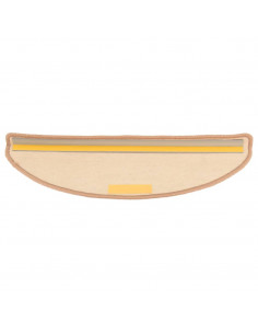 Tappetini per scale 15 pz 65x21x4 cm Marrone chiaro Semicircolari Grandi