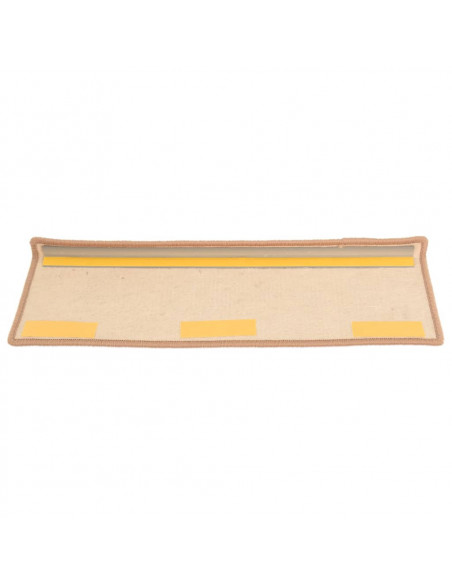 Tappetini Autoadesivi per Scale 15 pz Marrone Chiaro 65x21x4 cm