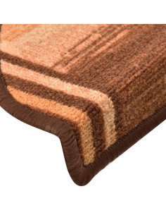 Tappetini Autoadesivi per Scale 15 pz Marronie 65x21x4 cm