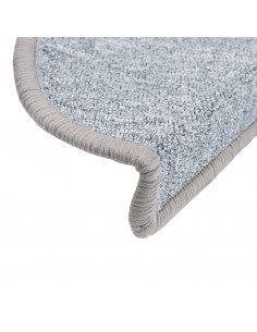 Tappetini per Scale 10 pz 56x17x3 cm Grigio Chiaro