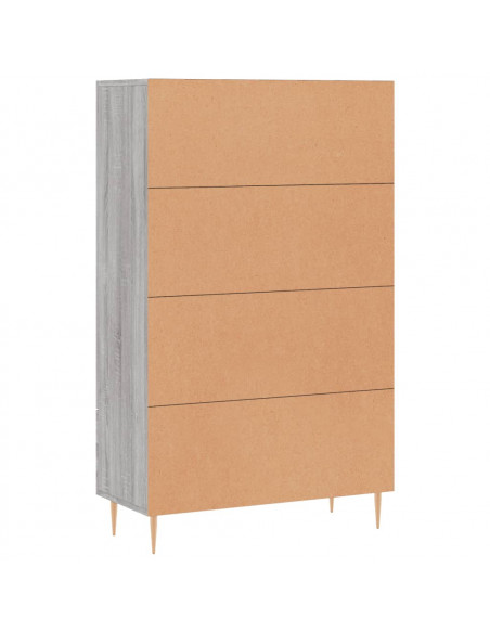 Credenza Grigio Sonoma 69,5x31x115 cm in Legno Multistrato