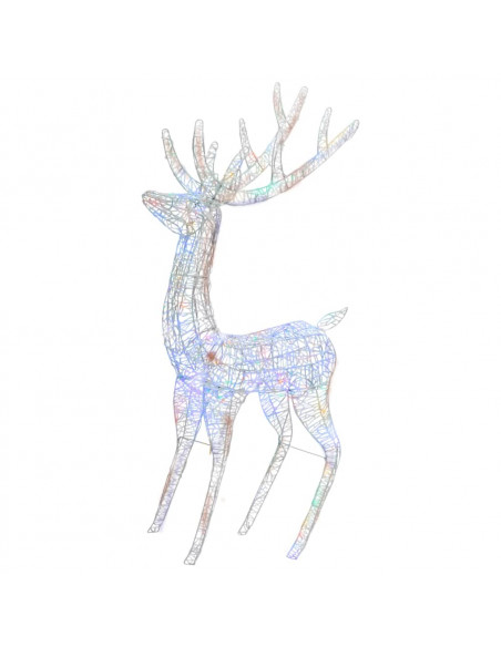 Renne di Natale XXL in Acrilico 250 LED 3 pz 180 cm Multicolore