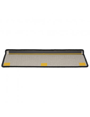 Tappetini per Scale 10 pz 65x21x4 cm Neri