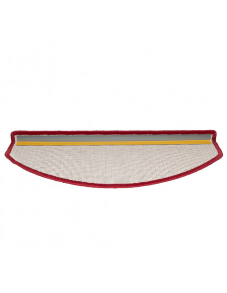 Tappetini per Scale 10 pz 65x24x4 cm Bordeaux