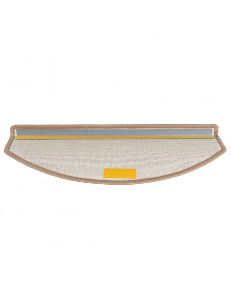 Tappetini per Scale 10 pz 65x24x4 cm Marrone Chiaro