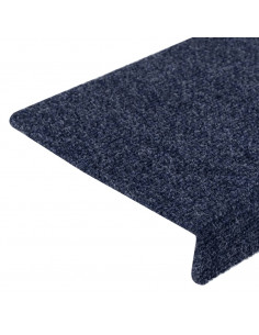 Tappetini per Scale 10 pz Antracite 65x21x4cm Tessuto Agugliato