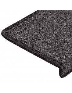 Tappetini per Scale 15 pz 65x21x4 cm Antracite