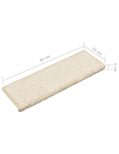 Tappetini per Scale 15 pz 65x21x4 cm Bianchi