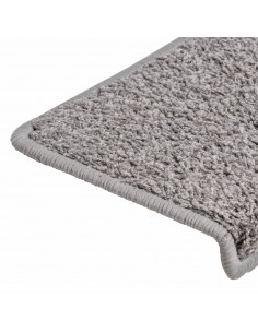 Tappetini per Scale 15 pz 65x21x4 cm Grigio