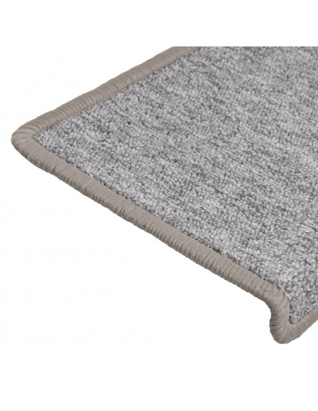 Tappetini per Scale 15 pz 65x21x4 cm Grigio Chiaro